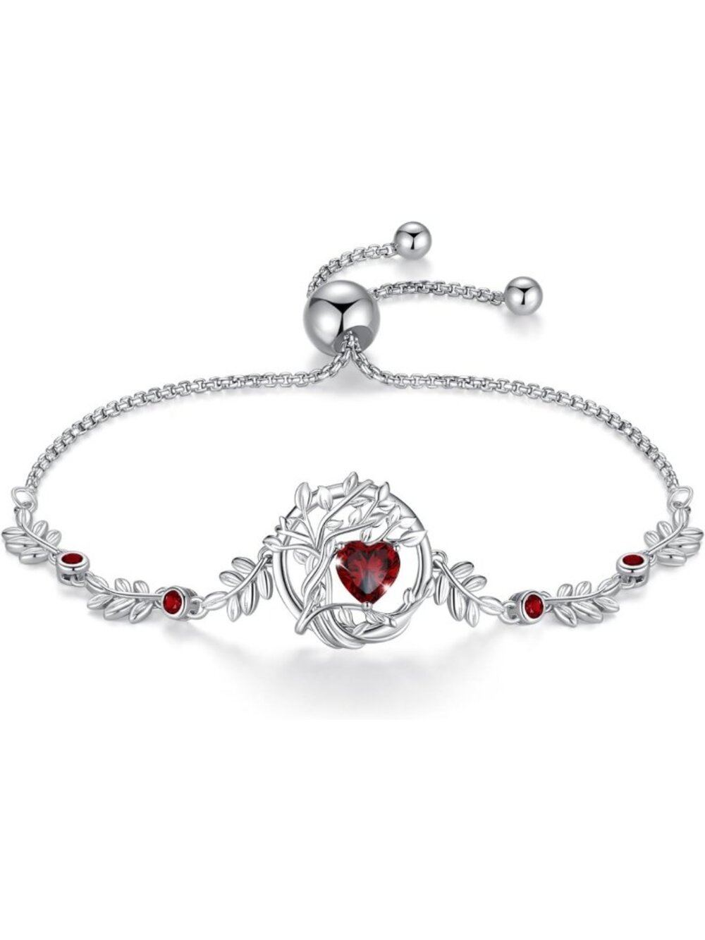 Tree of Life Birthstone Bracelet in Sterling Silver - Elegant Women's Jewelry